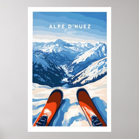 Alpe dHuez Muurkunst 1 Poster (Voorkant)