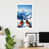 Alpe dHuez Muurkunst 1 Poster (Thuiskantoor)