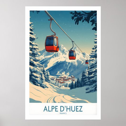 Alpe dHuez Poster Frankrijk 1 (Voorkant)