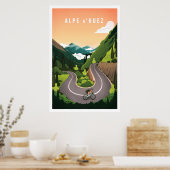 Alpe d'Huez - Poster voor fietsen (Keuken)