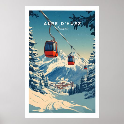 Alpe dHuez Print Frankrijk 1 (Voorkant)