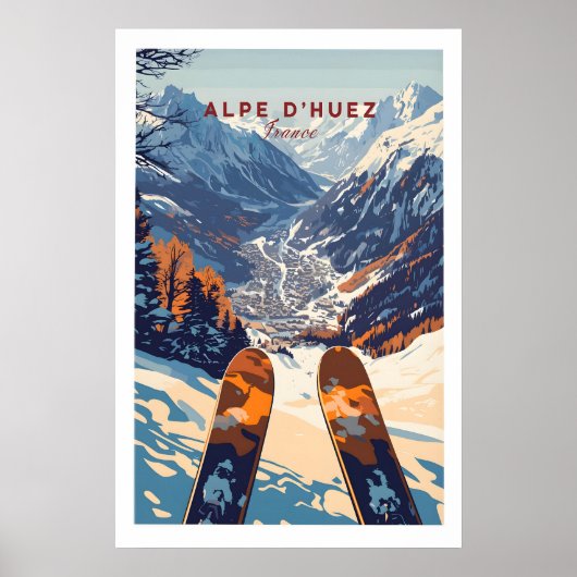 Alpe dHuez Ski Print 1 (Voorkant)