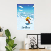 Alpe dHuez Skigebied Reisposter Poster (Thuiskantoor)