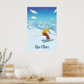 Alpe dHuez Skigebied Reisposter Poster (Keuken)