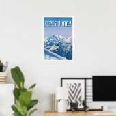 Alpe d'Huez-skiskigebied Poster (Thuiskantoor)