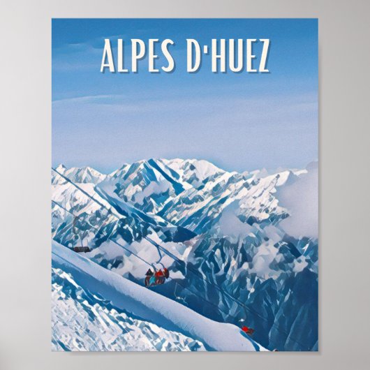 Alpe d'Huez-skiskigebied Poster (Voorkant)
