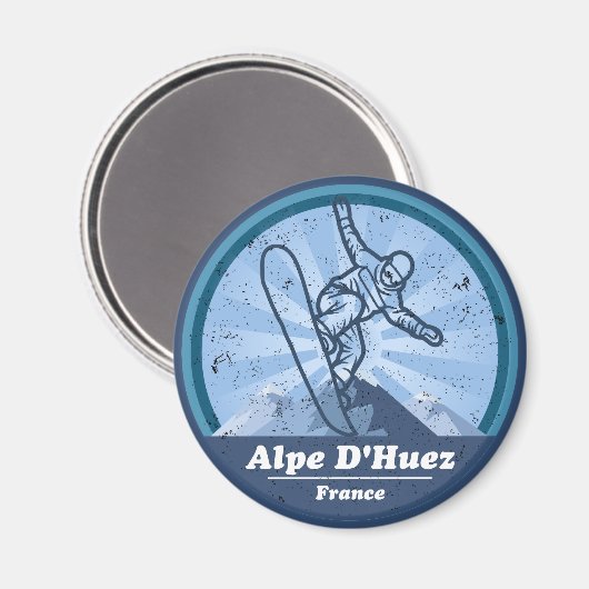 Alpe d'Huez - Snowboard Magneet (Voorkant / Achterkant)