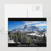 Alpe di Siusi in het briefkaart van de zwarte wint (Voorkant / Achterkant)