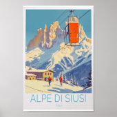 Alpe di Siusi Italië Reisposter – Schilderachtig I Poster (Voorkant)