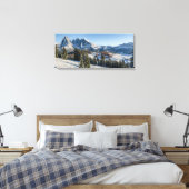 Alpe di Siusi winter landschap canvas print (Insitu (Slaapkamer))