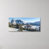 Alpe di Siusi winter landschap canvas print (Voorkant)