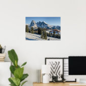Alpe di Siusi winterlandschap poster (Thuiskantoor)