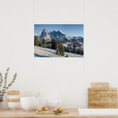 Alpe di Siusi winterlandschap poster (Keuken)