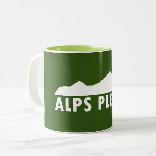 Alpen alsjeblieft tweekleurige koffiemok (Voorkant links)