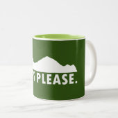 Alpen alsjeblieft tweekleurige koffiemok (Voorkant rechts)