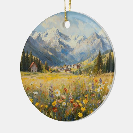 Alpen berg wilde bloem ornament (Links)