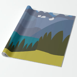 Alpen Bergmeer Cadeaupapier