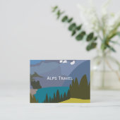 Alpen Bergmeer Reizen Visitekaartje (Staand voorkant)