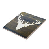 Alpen Chalet Style Deer Tegeltje (Zijkant)