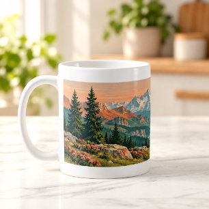 Alpen Dageraad Berglandschap Mok
