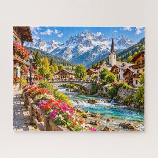 Alpen Dorp Legpuzzel (Horizontaal)