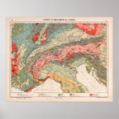 Alpen Geology Map (1921) Poster (Voorkant)