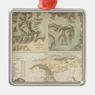Alpen glaceersystemen metalen ornament