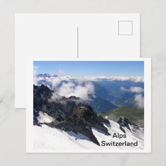 Alpen in Zwitserland Briefkaart (Voorkant / Achterkant)