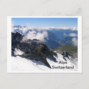 Alpen in Zwitserland Briefkaart