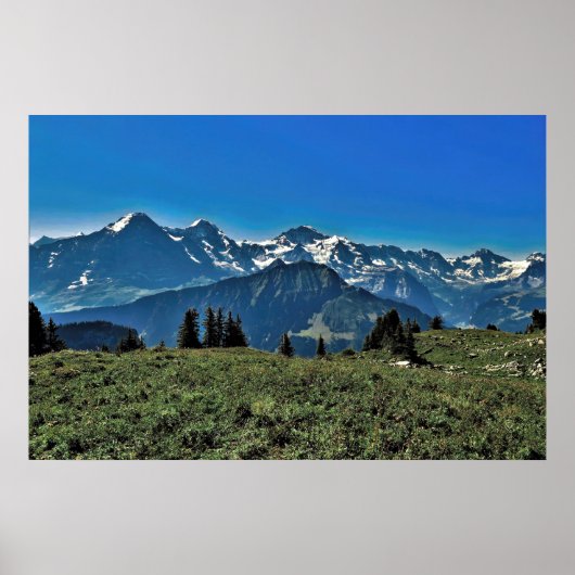 Alpen in Zwitserland Poster (Voorkant)