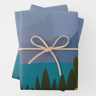 Alpen Mountain Lake Inpakpapier Vel