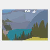 Alpen Mountain Lake Inpakpapier Vel (Voorkant)