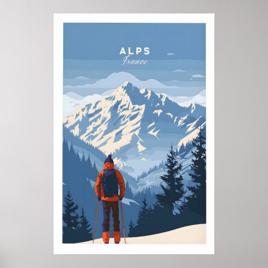 Alpen Reisposter - Frankrijk 1 Poster (Voorkant)