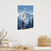 Alpen Reisposter - Frankrijk 1 Poster (Keuken)
