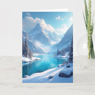 Alpen Sneeuw Kerstkaart Kaart