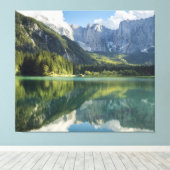 Alpen Turquoise Water Prachtig bergmeer Canvas Afdruk (Insitu (Houten vloer))