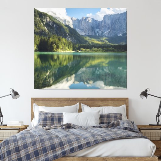 Alpen Turquoise Water Prachtig bergmeer Canvas Afdruk (Insitu (Slaapkamer))