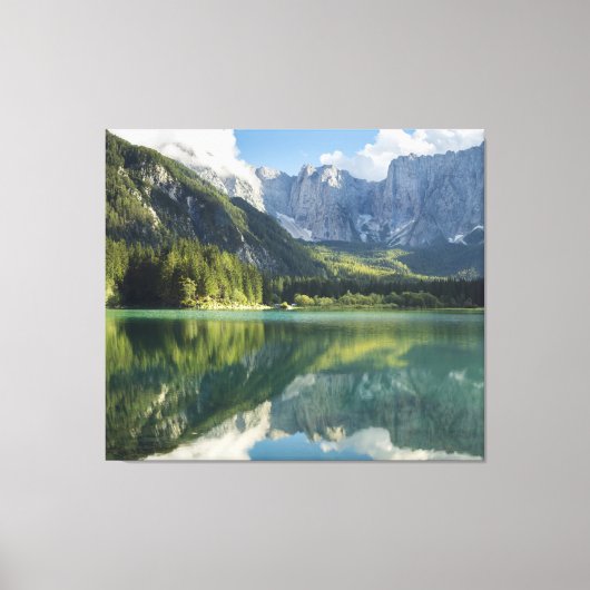Alpen Turquoise Water Prachtig bergmeer Canvas Afdruk (Voorkant)