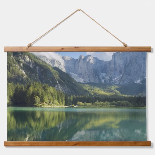 Alpen Turquoise Water Prachtig bergmeer Hangend Wandkleed (Voorkant)