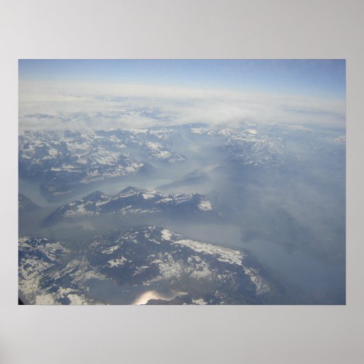Alpen vanaf boven poster (Voorkant)