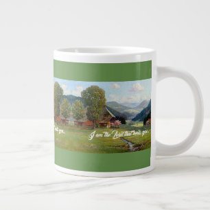 Alpen Weide Stroom God Geneest Je Reuzenmok Grote Koffiekop