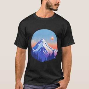 Alpen Zonsondergang Piek Cirkel T-shirt