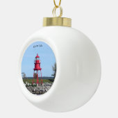Alpena Lichte versiering Keramische Bal Ornament (Rechts)
