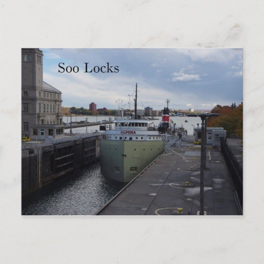 Alpena Soo Locks-postkaart Briefkaart (Voorkant)