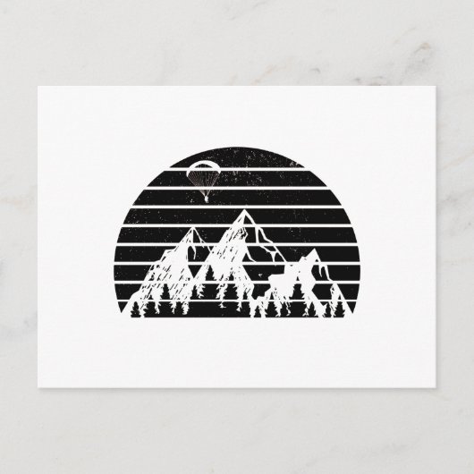 Alpenbergen | Cadeau van de vliegende zweefvlieger Briefkaart (Voorkant)