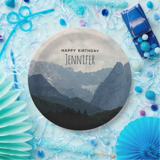 Alpenbergen Natuur Foto: Birthday Papieren Bordje (Feest)