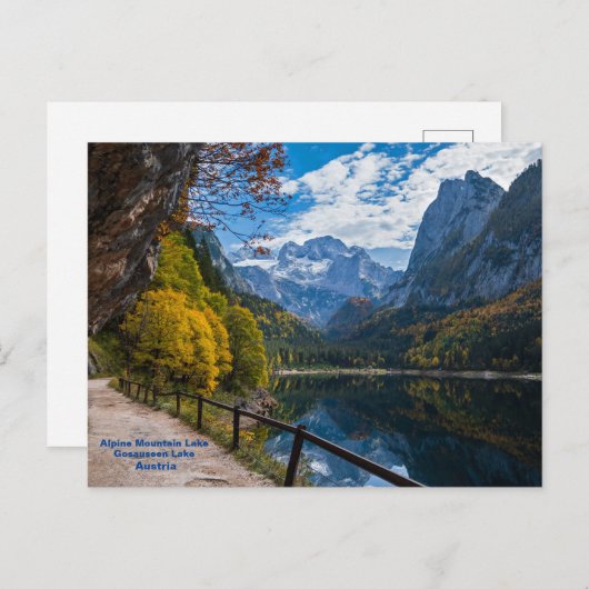 Alpenbergmeer Gosauseen meer Oostenrijk Briefkaart (Voorkant / Achterkant)