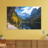 Alpenbergmeer Gosauseen meer Oostenrijk Canvas Afdruk (Insitu (Woonkamer))