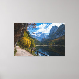 Alpenbergmeer Gosauseen meer Oostenrijk Canvas Afdruk