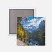 Alpenbergmeer Gosauseen meer Oostenrijk Magneet (Voorkant / Achterkant)